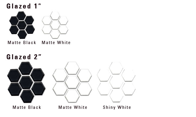 hex mosaics sizes