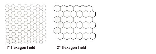 hex mosaics sizes