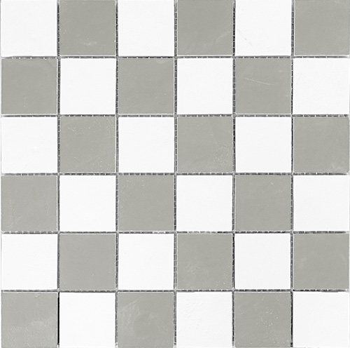 mosaic grey and white