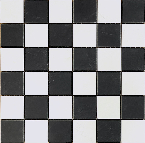 black and white mosaic